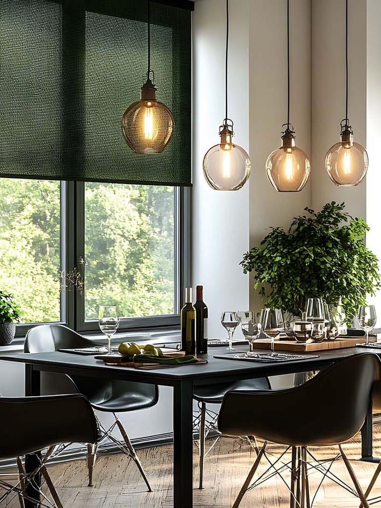 Rollo gruen Esszimmer 1
