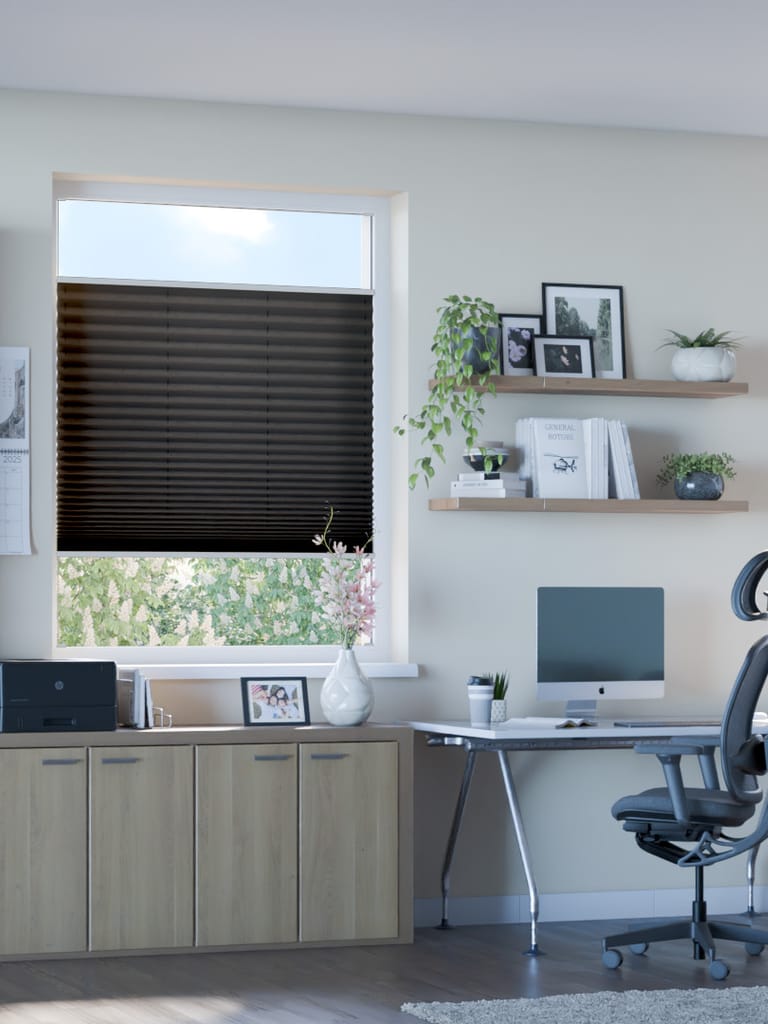 Plissee Premium schwarz Home Office