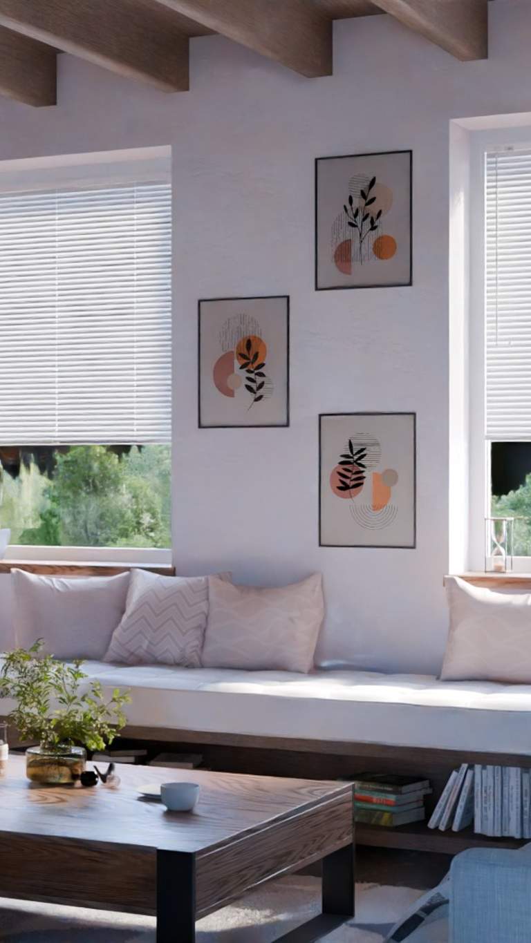 Jalousie weiss Wohnzimmer