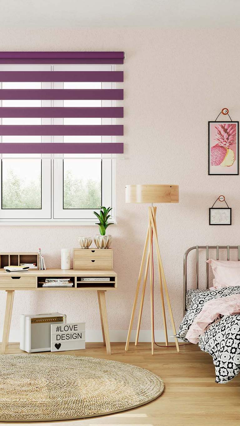 Doppelrollo violett