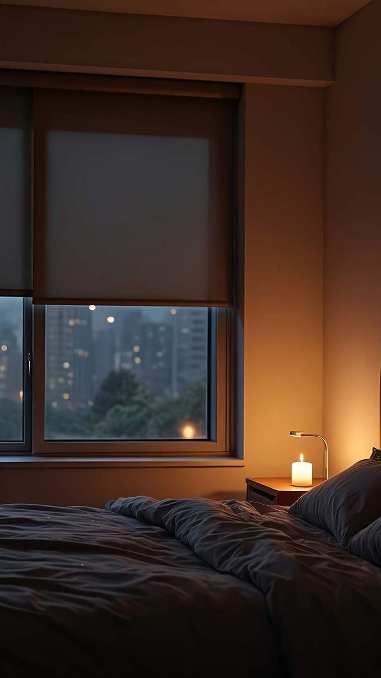 Rollo schwarz Schlafzimmer