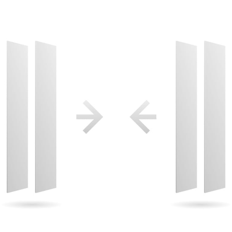 Links/Rechts geteilt
